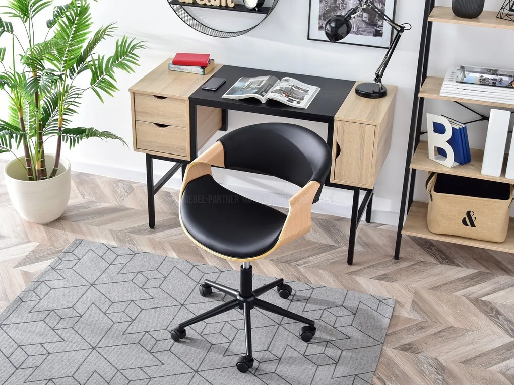 Scaun Rapido (stejar negru + negru). Promo -18%. 1109964