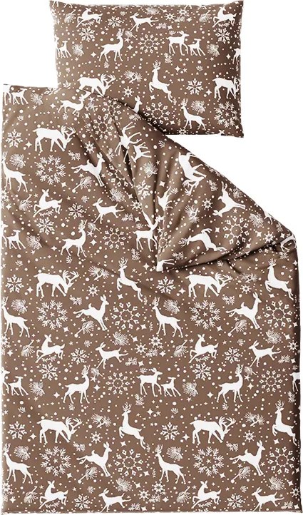 Lenjerie de pat din bumbac maro JELEN Dimensiune lenjerie de pat: 70 x 90 cm | 140 x 200 cm