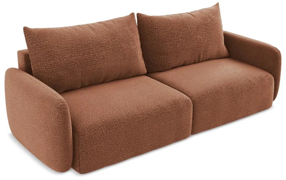 Canapea cărămizie extensibilă/cu spațiu de depozitare 238 cm Kalena – Makamii