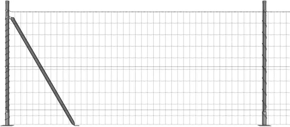 vidaXL Gard cu Stâlp Gri 1 x 10 m Oțel și PVC