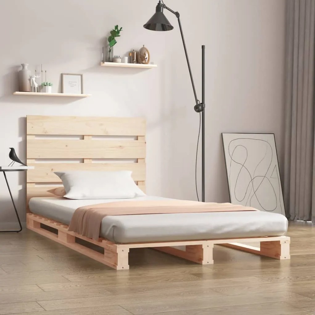 3120157 vidaXL Cadru de pat mic Single 2FT6, 75x190 cm, lemn masiv de pin