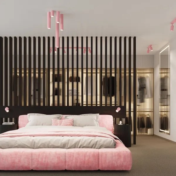 Brilagi - Lampă de perete LED CRESTO 2xGU10/10W/230V 20 cm roz