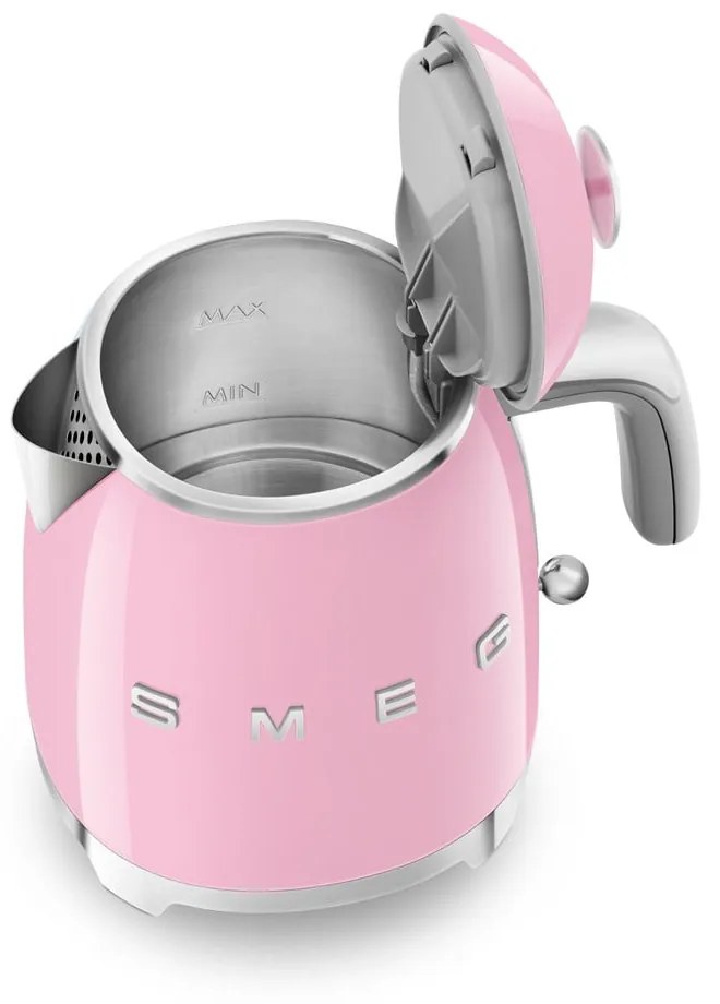 Ceainic electric roz din oțel inoxidabil 800 ml Retro Style – SMEG