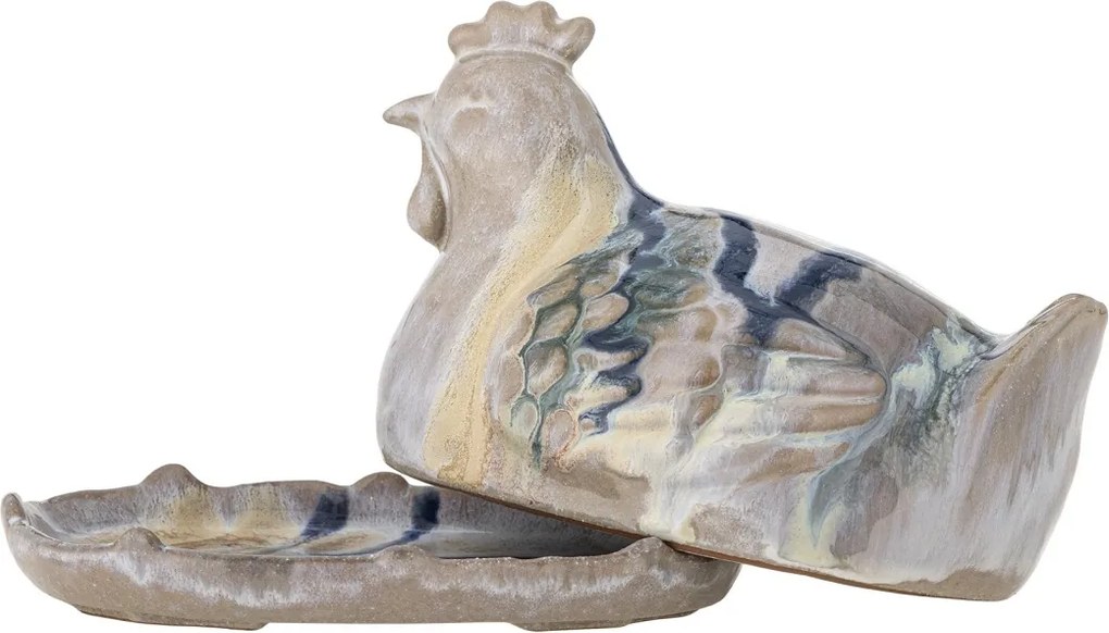 Untieră ceramică în formă de găină, din ceramică glazurată manual, 19×13×13 cm, „Heni"