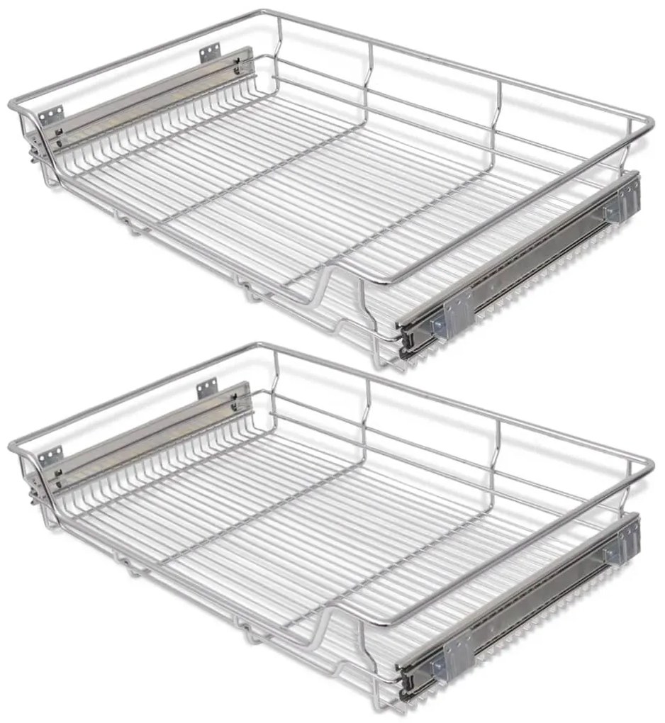 Cosuri din sarma retractabile, 2 buc., argintiu, 800 mm Argintiu, 800 mm