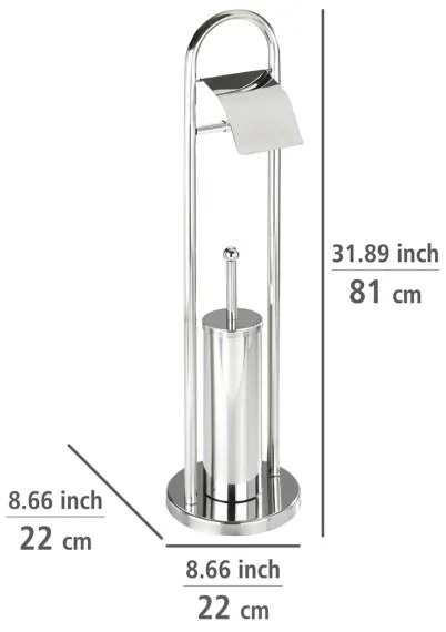 Set WC VASTO WENKO 16993100, 22 x 81 cm, inox/argintiu