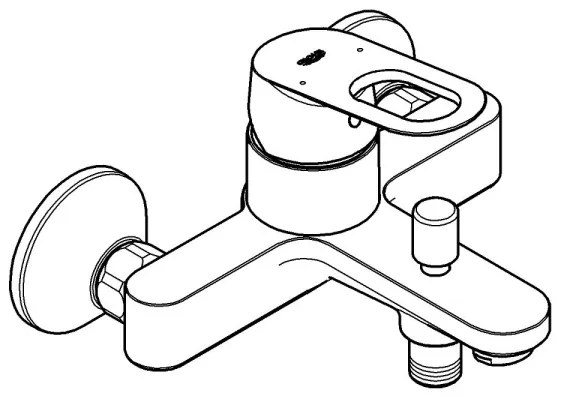 GROHE 23341000 - Baterie pentru cadă BAULOOP DN 15, crom lucios