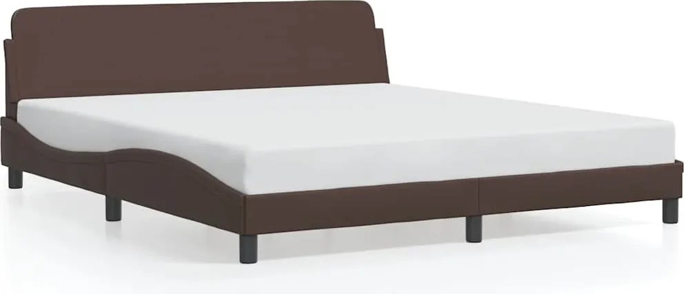 vidaXL Cadru de pat, Dover, maro, 180x200 cm, piele ecologică