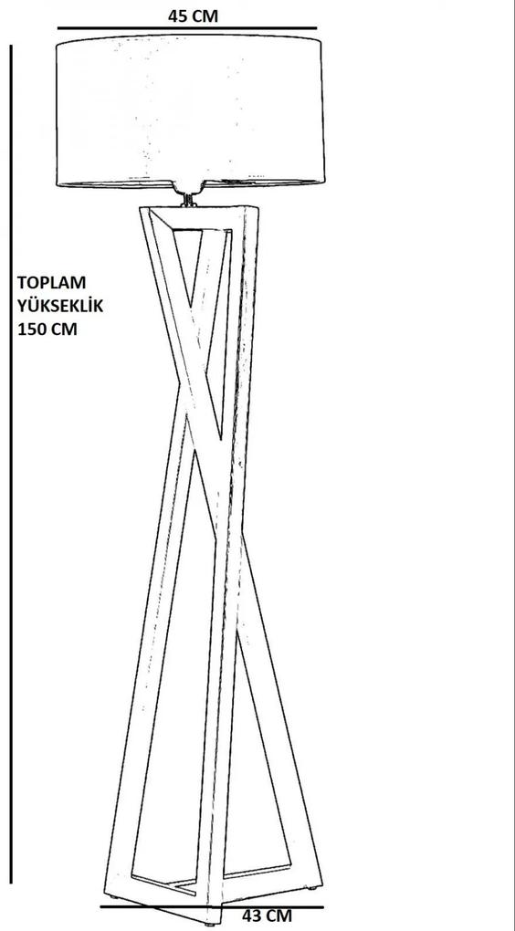 Maçka 8747-3 Design interior Lampa de podea Nuc negru 45x45x150 cm