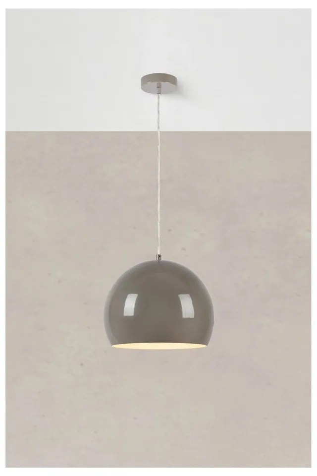 Lustră grej cu abajur din metal ø 28 cm Pop – Markslöjd