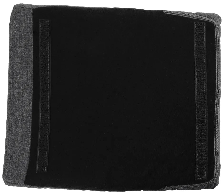 Fotoliu balansoar, material textil gri/lemn, HARPER