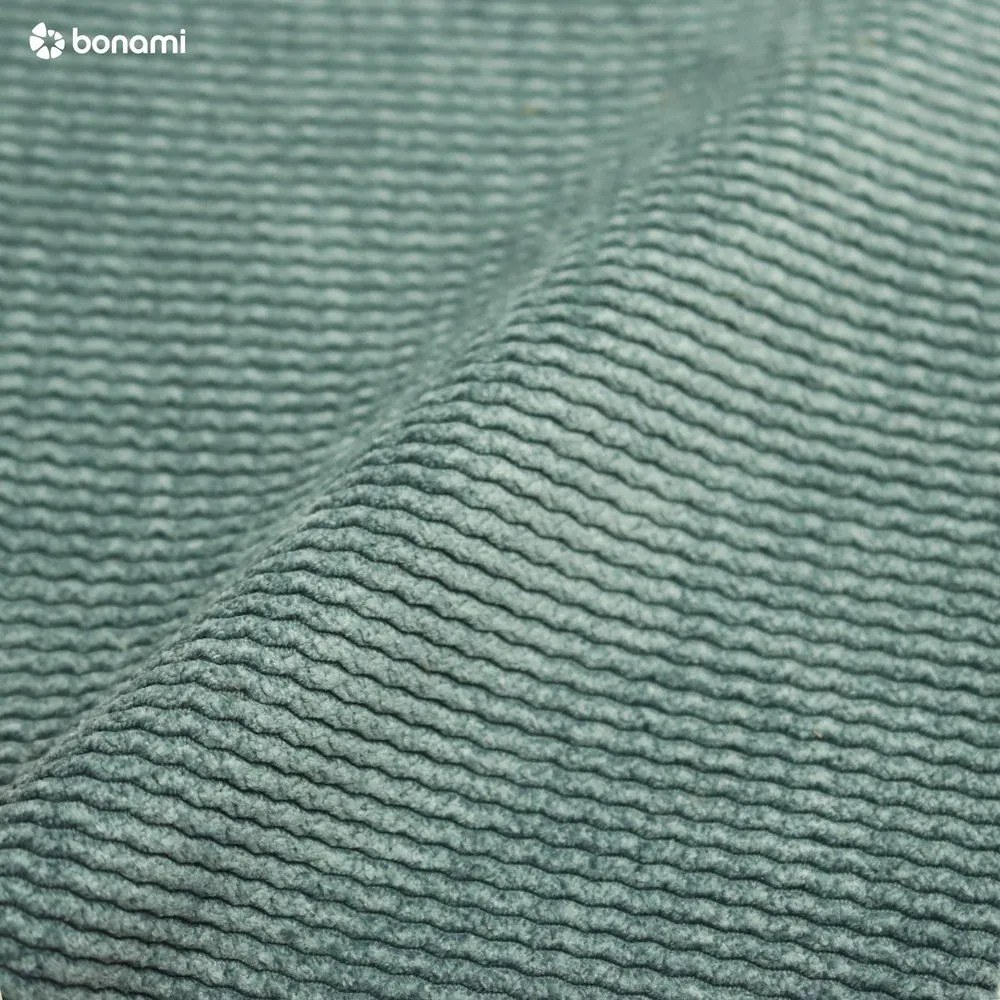 Canapea turcoaz extensibilă/cu spațiu de depozitare cu tapițerie din catifea reiată 215 cm Bjork – Bonami Selection