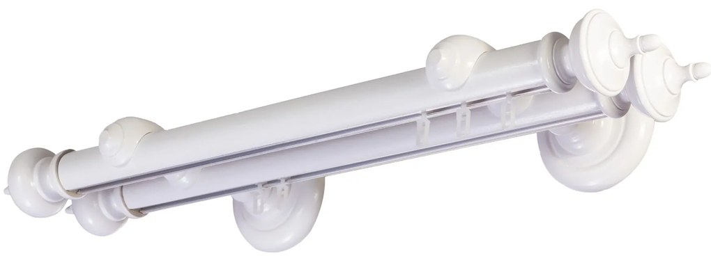 Galerie lemn perdea Saly Double 35mm cu aluminiu