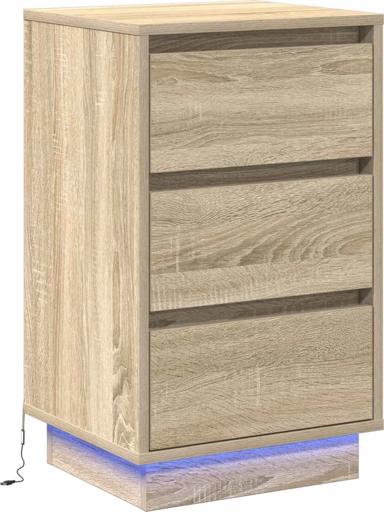 vidaXL Dulap de noapte Stejar Sonoma 39 x 34,5 x 65 cm Lemn compozit