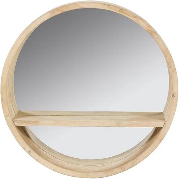 Oglinda din lemn din arbore de cauciuc 54 cm Industrial Round Santiago Pons