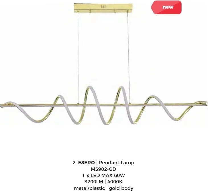 Lustra suspendata LED ESERO auriu