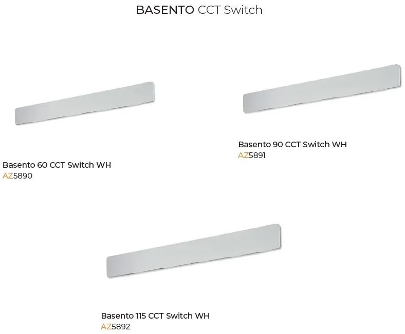 Aplica LED de perete iluminat ambiental BASENTO 60 alba