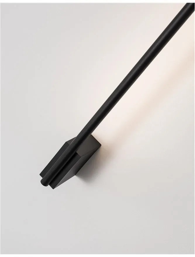 Aplica de perete LED design liniar GROPIUS negru, L-60cm, H-9cm