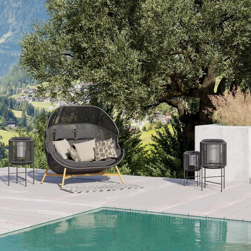 Scaun dublu din răchită Holand