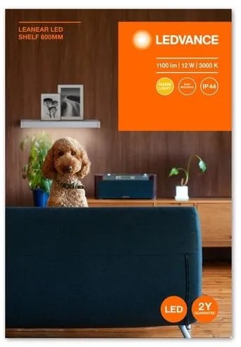 Ledvance - Raft LED LINEAR 12W 230V 60 cm IP44, iluminare LED