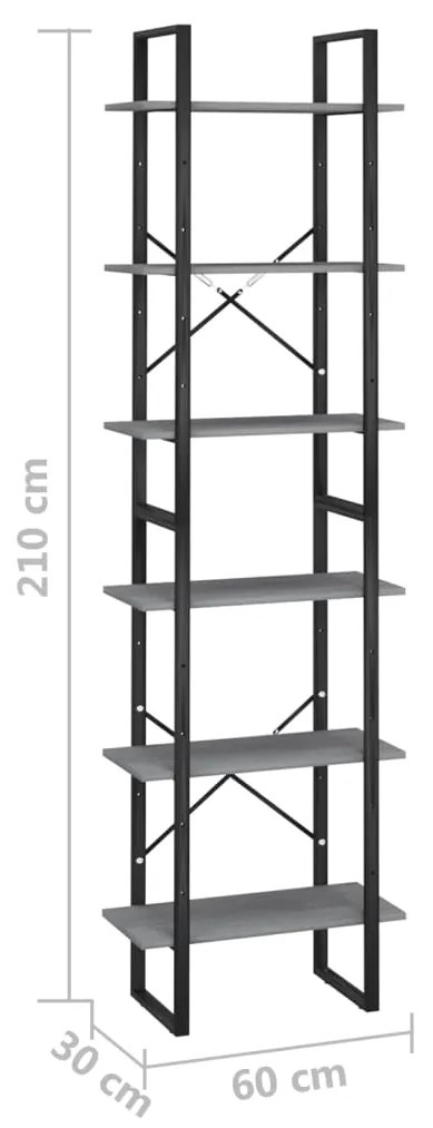 Rafturi de depozitare, 2 buc., gri, 60x30x210 cm, lemn masiv pin Gri, 2, lemn