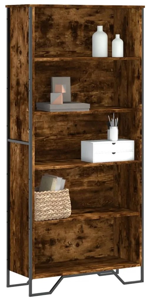 vidaXL Bibliotecă, stejar fumuriu, 80x31x169 cm, lemn prelucrat