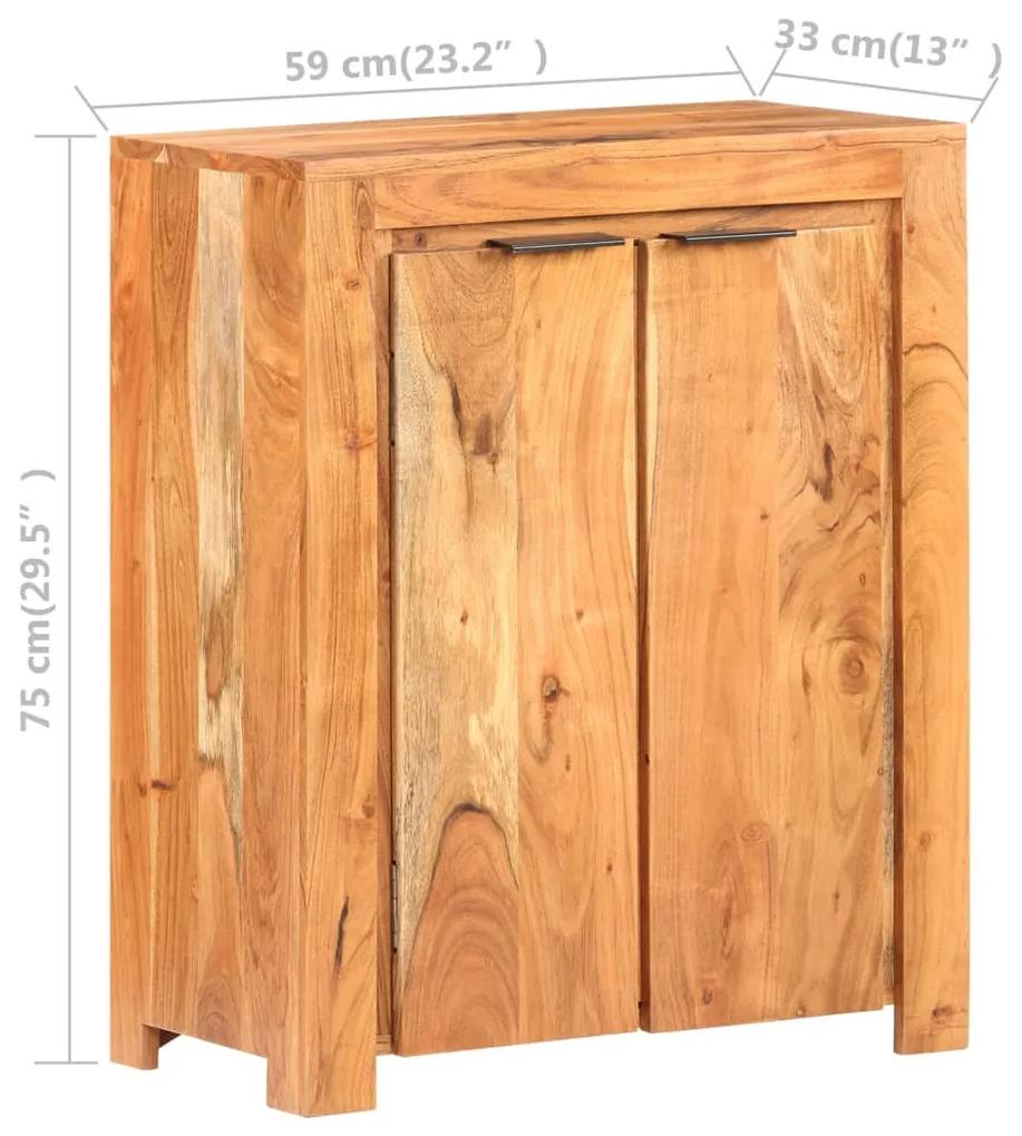 Servanta, 59 x 33 x 75 cm, lemn masiv de acacia 1, lemn masiv de acacia