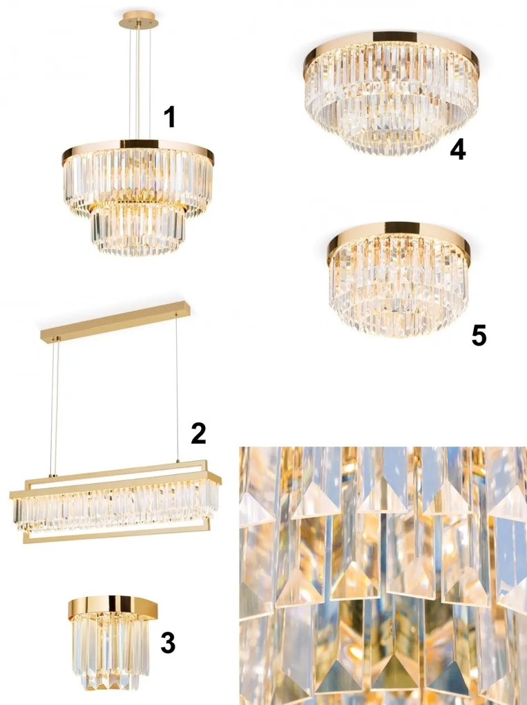 Candelabru, Lustra LED design LUX PRISM, chrome