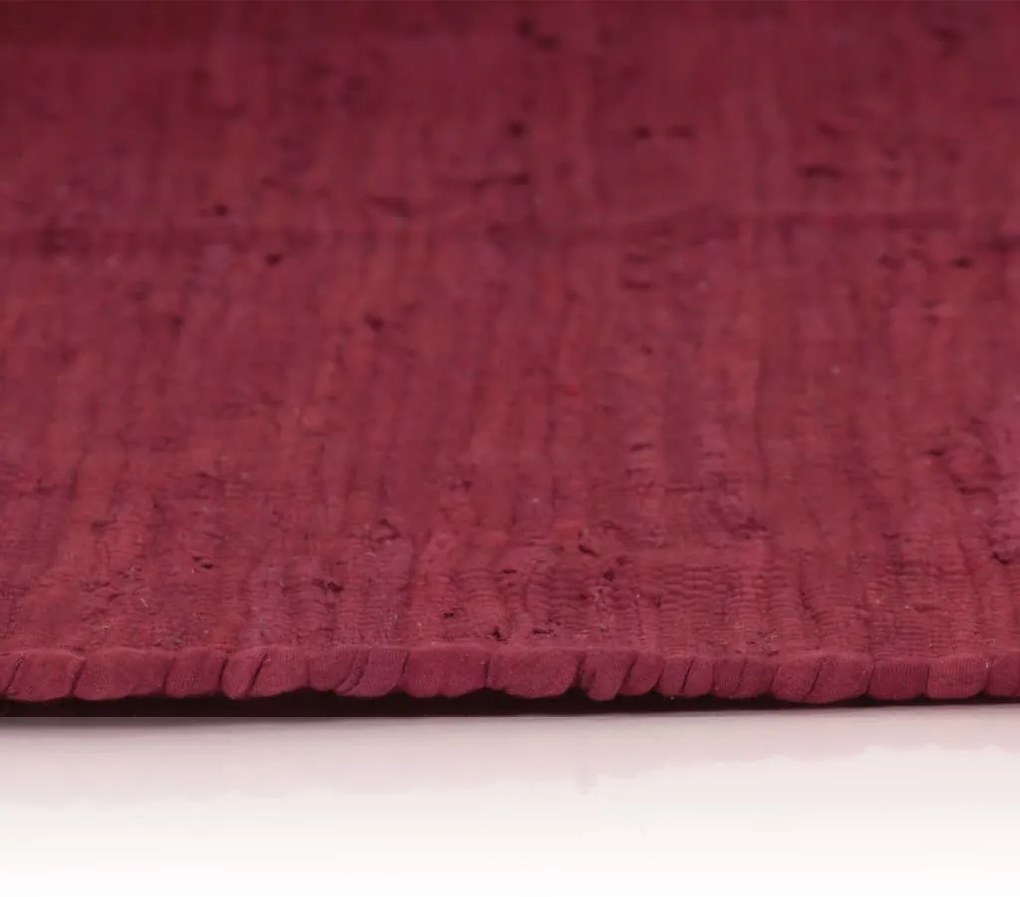 Covor Chindi tesut manual, bumbac, 120 x 170 cm, rosu burgund Burgundy, 120 x 170 cm