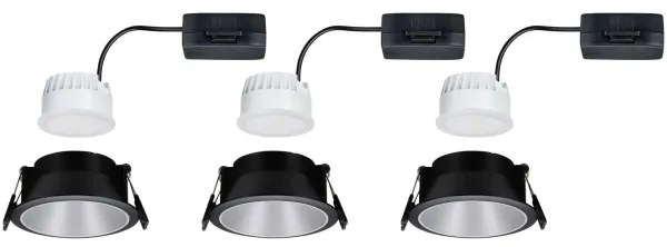Paulmann 93408 - Set 3x LED 6,5W IP44, luminar baie COLE, dimabil, 230V