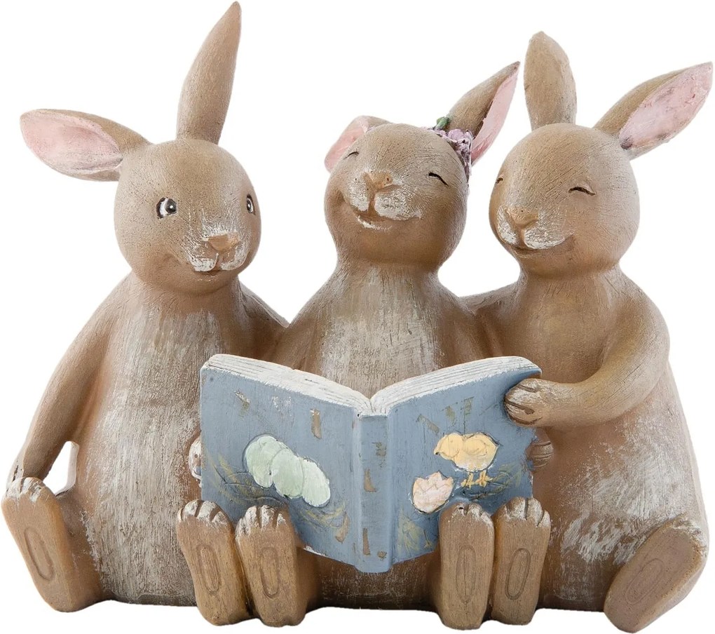 Figurina Iepurasi Paste polirasina 14 cm x 10 cm x 12 h