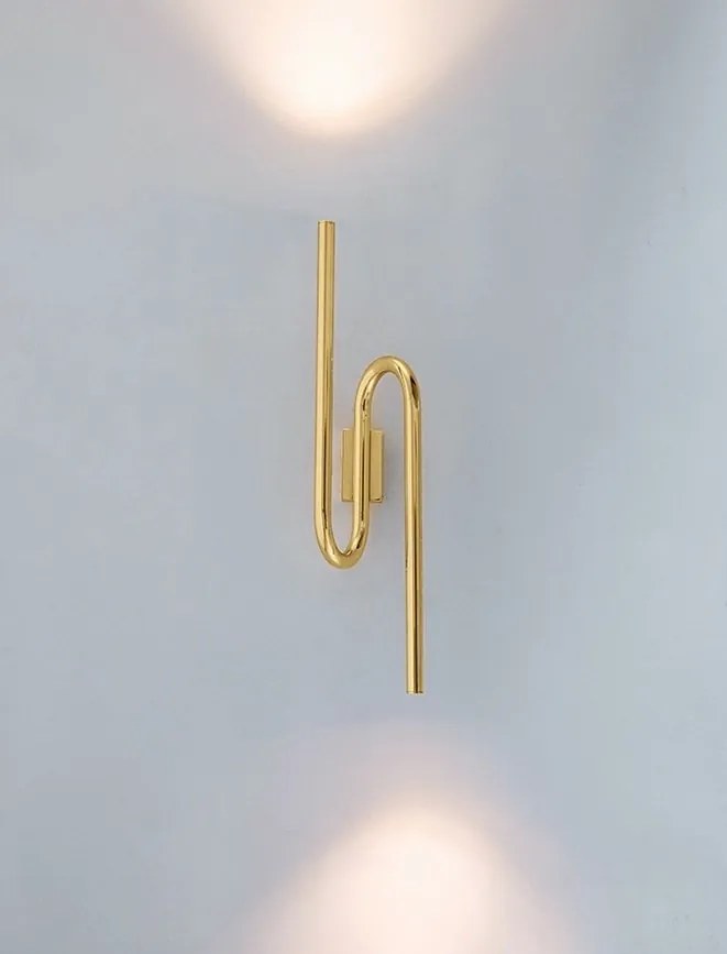 Aplica de perete LED design decorativ up/down auriu