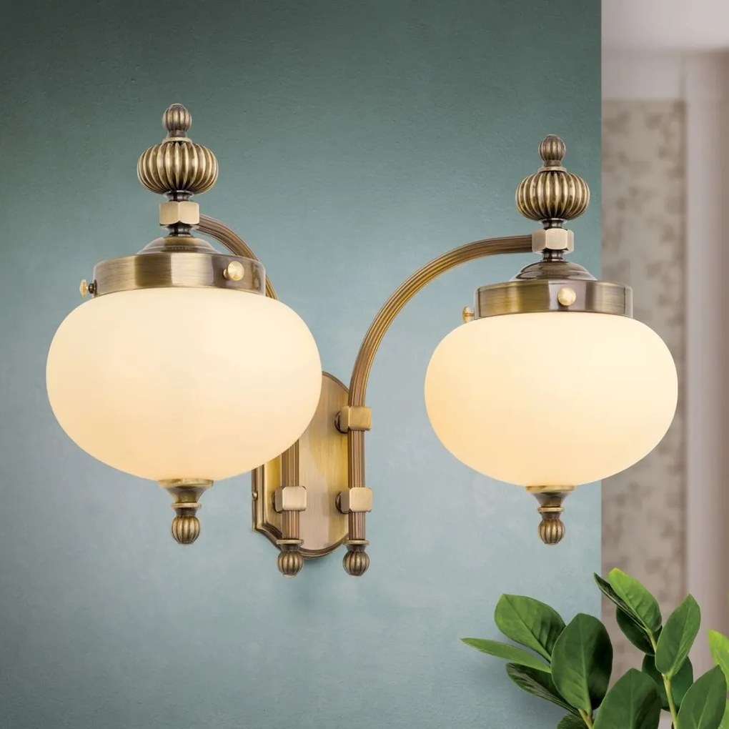 Aplica de perete stil clasic Nostalgie 2L down alama antique/champagne