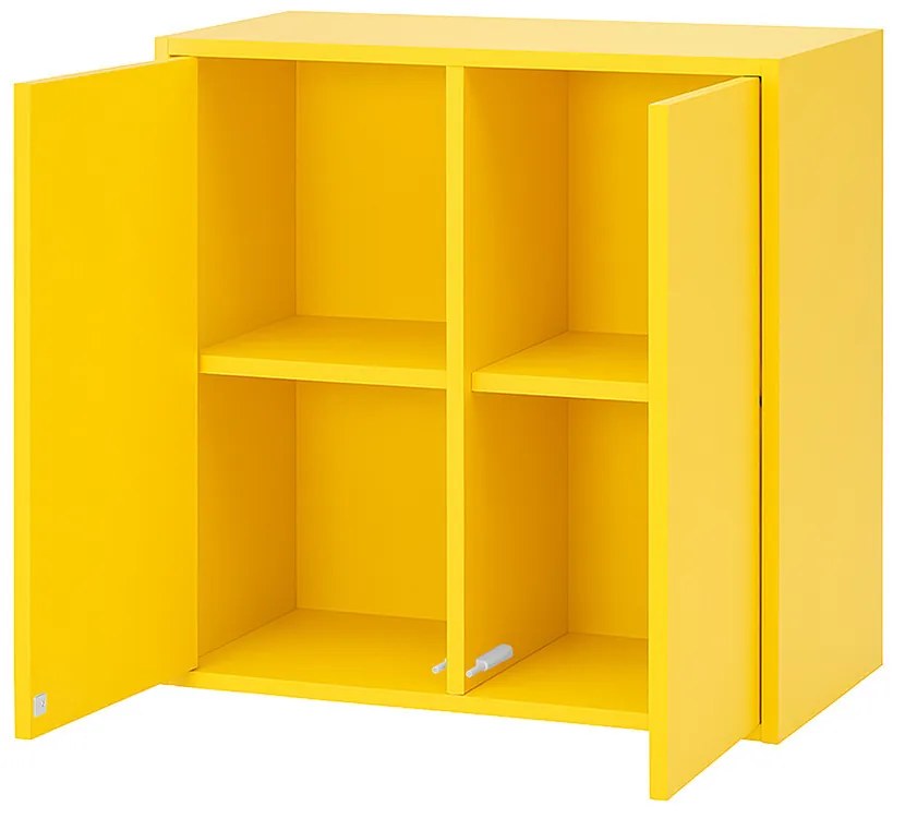 Boxie 2 uși dulap de perete 80x80x37 cm galben