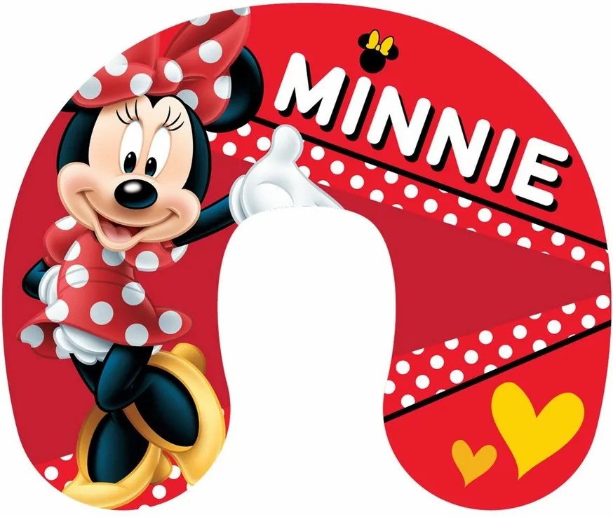 Pernă de voiaj Minnie red, 40 x 40 cm