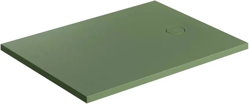 Cadita de dus compozit Omnires AquaRock M+ dreptunghiulara verde olive mat 90x120 cm