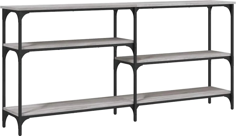 vidaXL Măsuță consolă, gri sonoma, 160x29x75 cm, lemn prelucrat