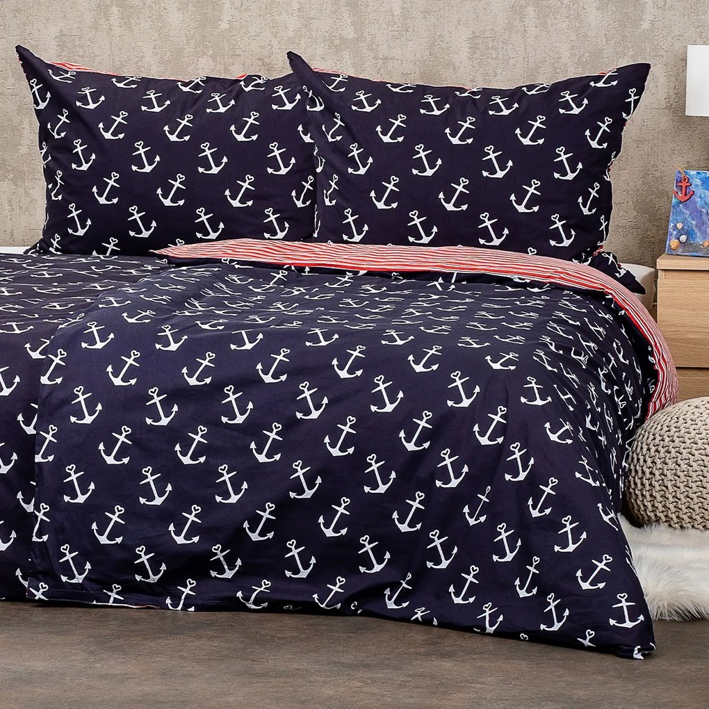 Lenjerie de pat din bumbac 4Home Marine, 160 x 200 cm, 70 x 80 cm