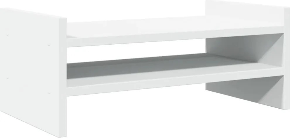 vidaXL Suport pentru monitor, alb, 50x27x20 cm, lemn prelucrat