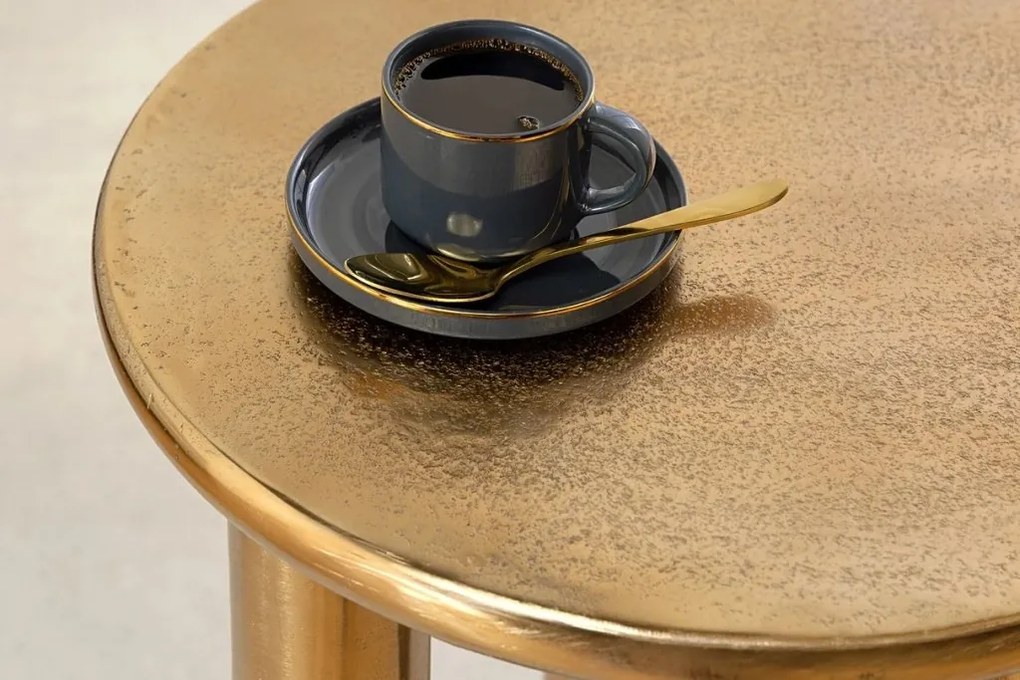 Masuta Laterala, Aluminiu, Auriu, ABSTRACT 55cm