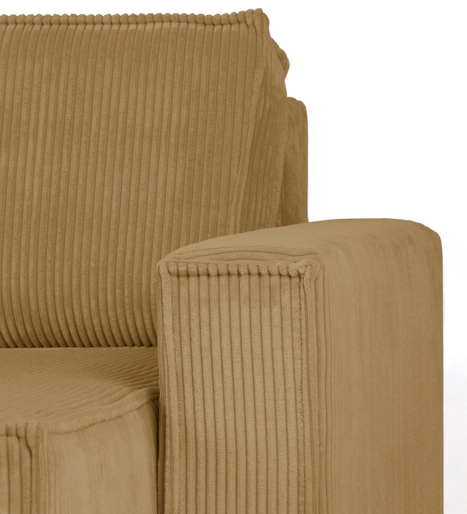 Canapea extensibila cu trei locuri mustar SMART