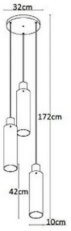 Lucide 74404/13/65 - Lustră pe cablu ORLANDO 3xE27/40W/230V