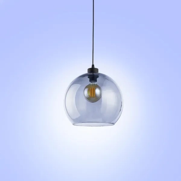 Lustră pe cablu CUBUS 1xE27/60W/230V albastră