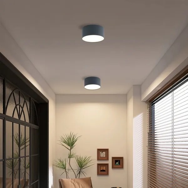 Brilagi - Plafonieră LED pentru baie FORIS, 14 W, 230 V, Ø 12 cm, antracit, IP44