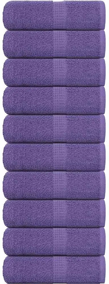 vidaXL Prosoape de oaspeți, FROGN, 10 buc, violet, 30x50 cm, 360 g/m²