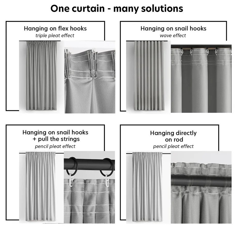 Draperie gri dimout (semi-opacă) din catifea 400x225 cm Velto – Filumi