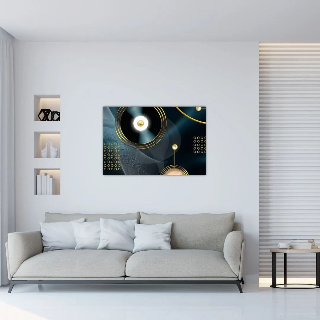 Tablou - Cercuri aurii (90x60 cm)