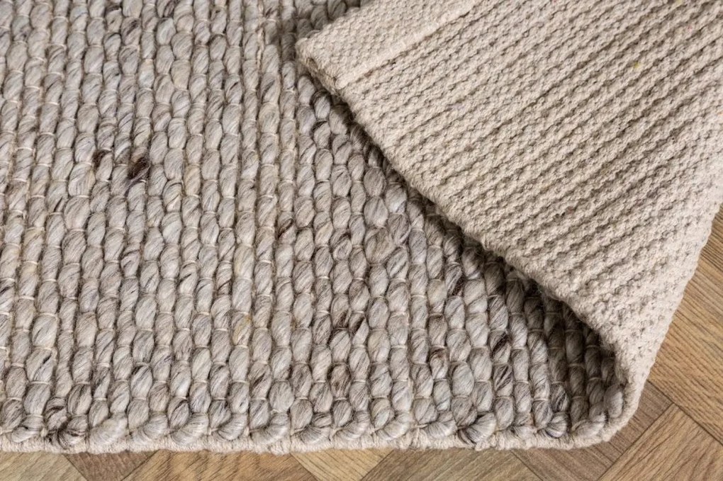Covor WOOL 240x160cm gri argintiu din lana