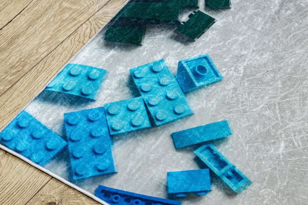 BAMBINO 38480 covor lavabil Kit de construcție pentru copii anti-alunecare - gri / galben - SECUNDAR-COTATI PRODUSUL