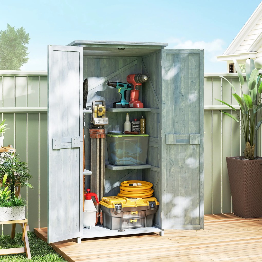 Outsunny Dulap de Exterior, Depozitare pentru Unelte cu 2 Rafturi | Aosom Romania